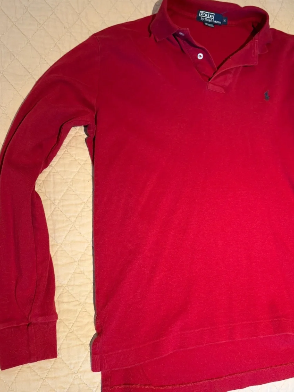 Long Sleeve Ralph Lauren Polo - Burgundy - M